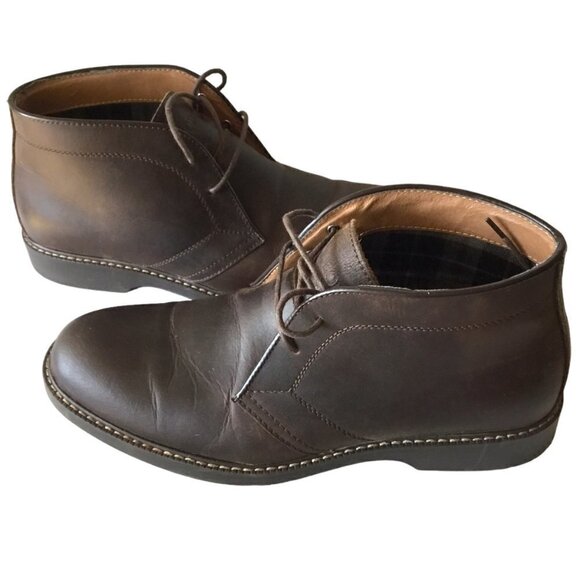 Izod Men's Chukka Lace-Up Brown Leather Boot Size 9.5 D - Picture 5 of 11